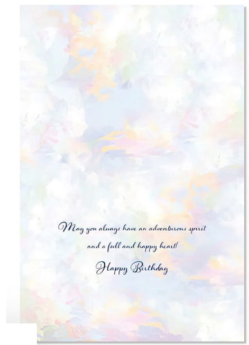 Leanin Tree Colorful Galloping Horse Birthday Card
